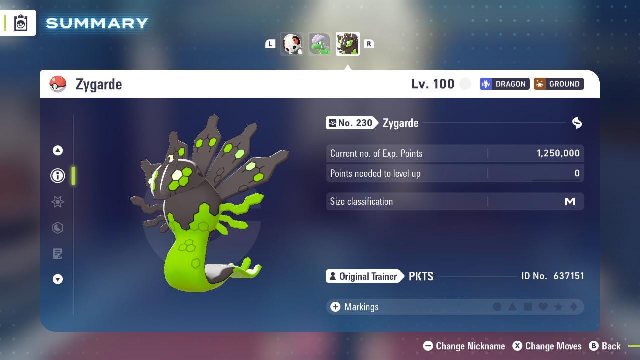 Pokemon Za Non Shiny 6IV 50% ZYGARDE Competitive Battle Ready - Pokémon Legends: Z-A digital Pokémon trade image 3