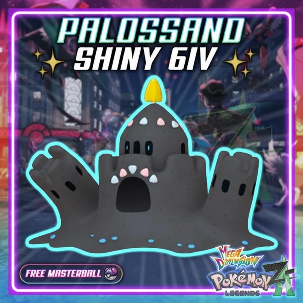 Shiny Palossand Pokemon Legends ZA Mega Dimension DLC 6IV Competitive Battle Ready - Pokémon Legends: Z-A digital Pokémon
