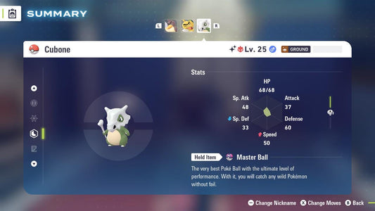 Shiny Alpha Cubone Pokemon Legends Za Mega Dimension DLC 6IV Competitive Battle - Pokémon Legends: Z-A digital Pokémon trade