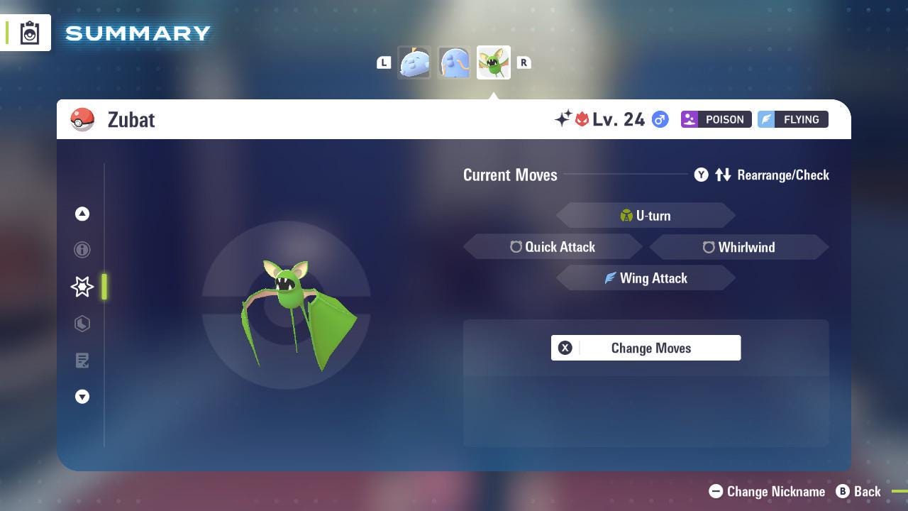 Shiny Alpha Zubat Pokemon Legends Za Mega Dimension DLC 6IV Competitive Battle - Pokémon Legends: Z-A digital Pokémon trade