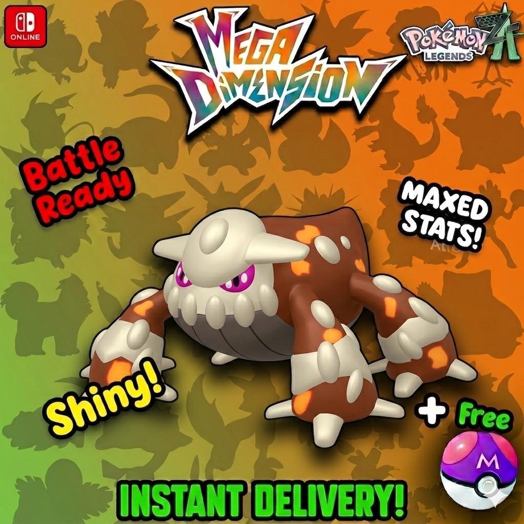 Shiny Heatran Pokemon Legends Za Mega Dimension DLC 6IV Competitive Battle Ready - Pokémon Legends: Z-A digital Pokémon trade