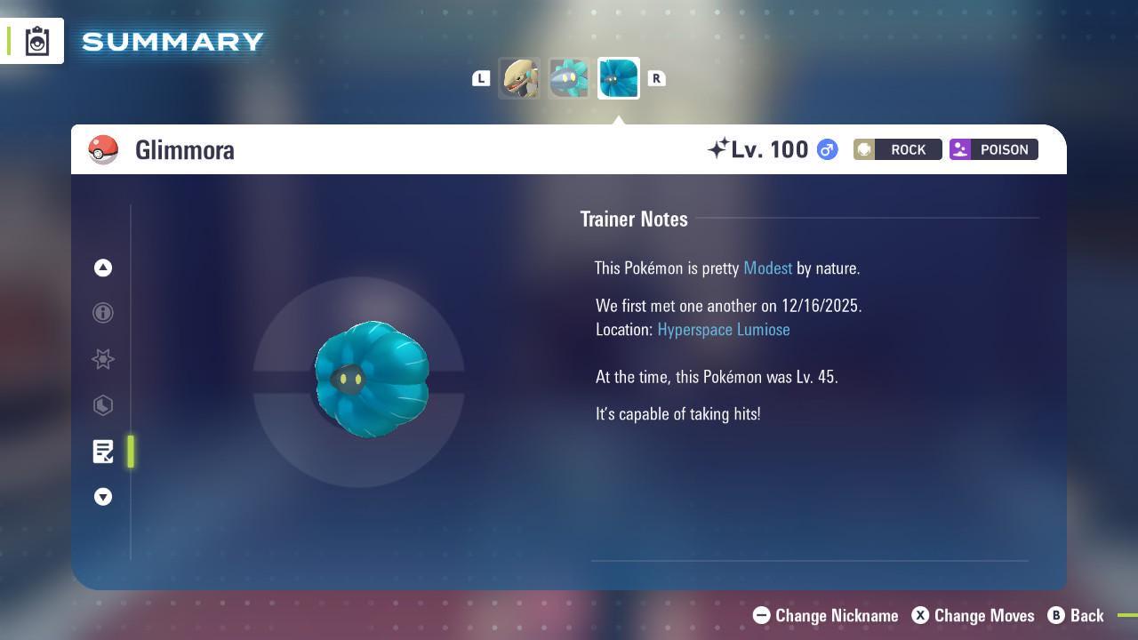 Shiny Glimmora Pokemon Legends ZA Mega Dimension DLC 6IV Competitive Battle Ready - Pokémon Legends: Z-A digital Pokémon