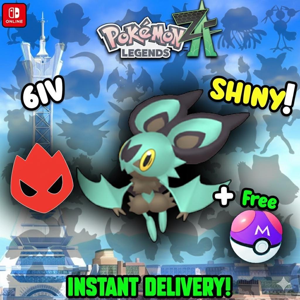 Shiny Alpha Noibat Pokémon Legends ZA 6IV Competitive Battle Ready - Pokémon Legends: Z-A digital Pokémon trade by