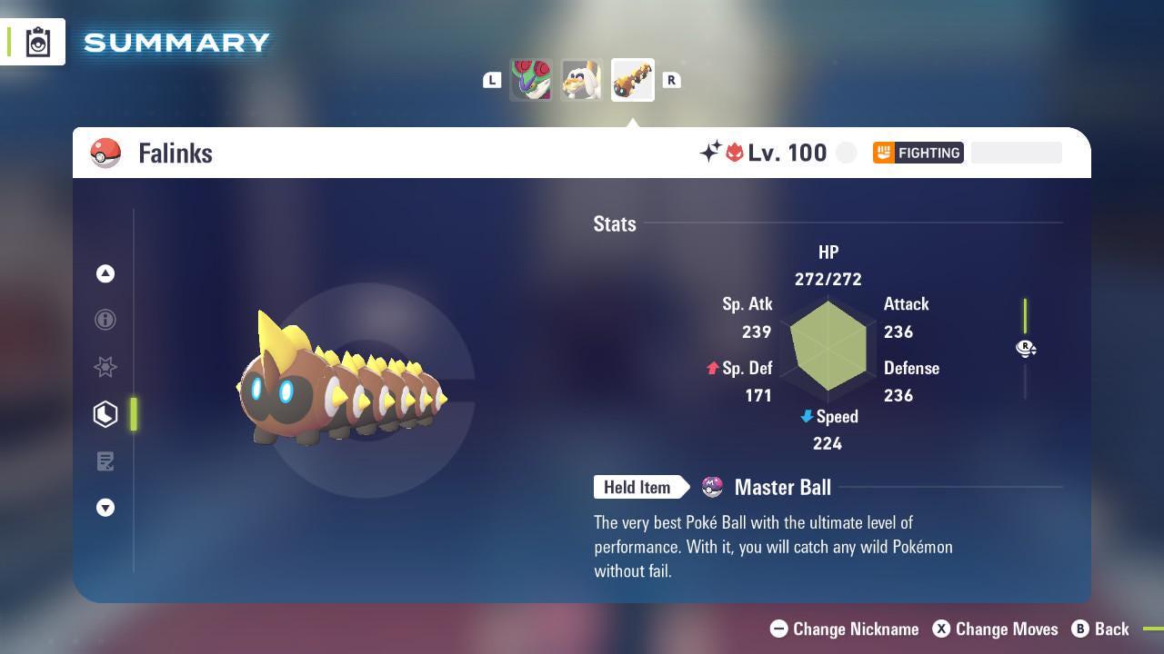 Shiny Alpha Falinks Pokémon Legends ZA 6IV Competitive Battle Ready - Pokémon Legends: Z-A digital Pokémon trade image 2