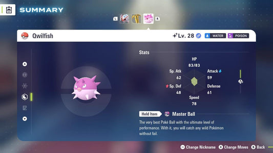 Shiny Qwilfish Pokemon Legends ZA Mega Dimension DLC 6IV Competitive Battle Ready - Pokémon Legends: Z-A digital Pokémon