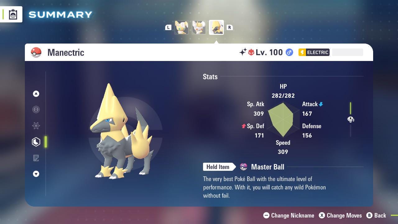 Shiny Alpha Manectric Pokémon Legends ZA 6IV Competitive Battle Ready - Pokémon Legends: Z-A digital Pokémon trade image 2