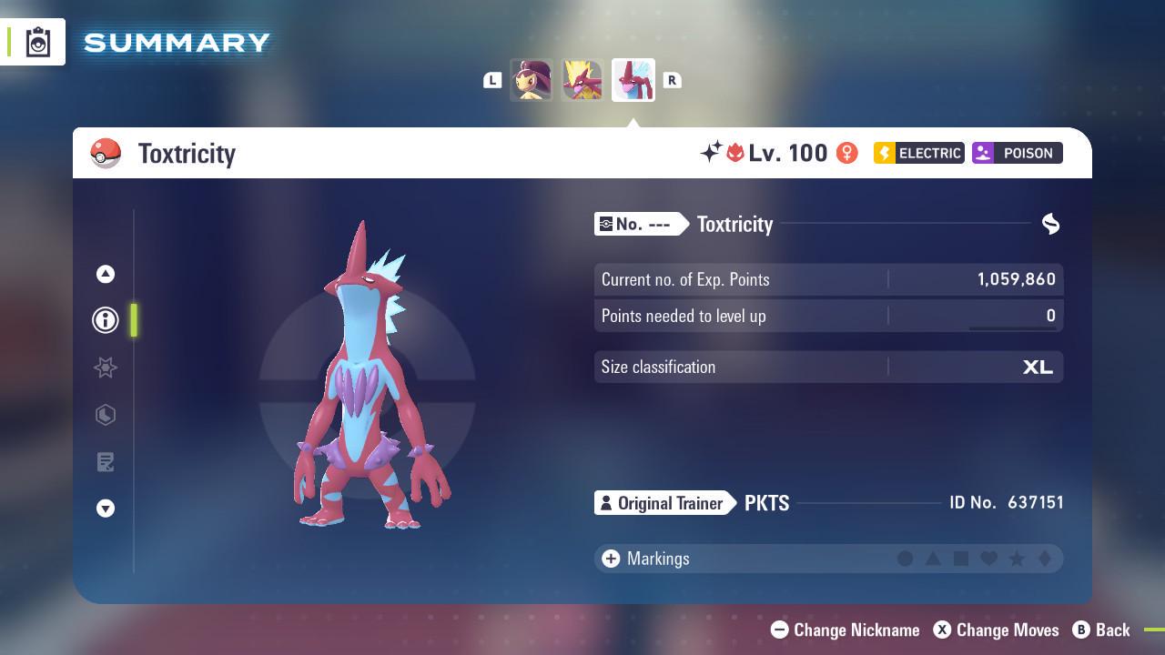 Shiny Alpha Low Key Form Toxtricity Pokémon Legends ZA 6IV Competitive Battle - Pokémon Legends: Z-A digital Pokémon trade