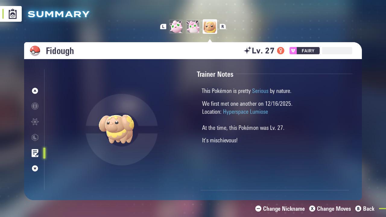 Shiny Fidough Pokemon Legends ZA Mega Dimension DLC 6IV Competitive Battle Ready - Pokémon Legends: Z-A digital Pokémon trade
