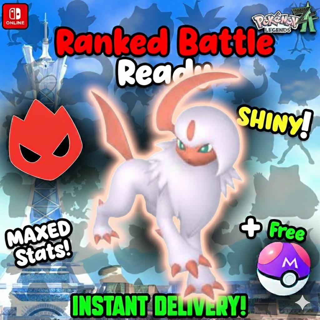 Shiny Alpha Absol Pokémon Legends ZA 6IV Competitive Battle Ready - Pokémon Legends: Z-A digital Pokémon trade by