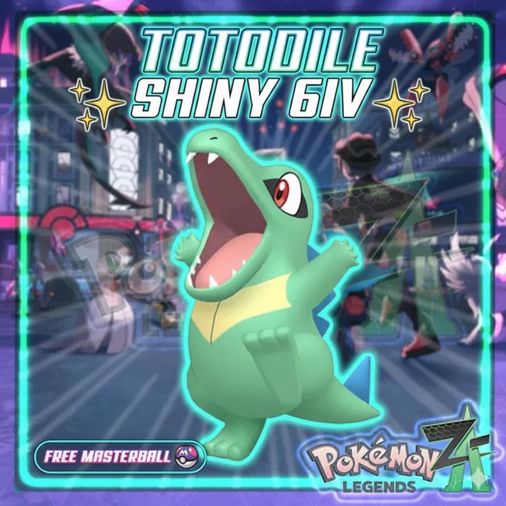 Shiny TOTODILE Pokémon Legends ZA 6IV Competitive Battle Ready - Pokémon Legends: Z-A digital Pokémon trade by