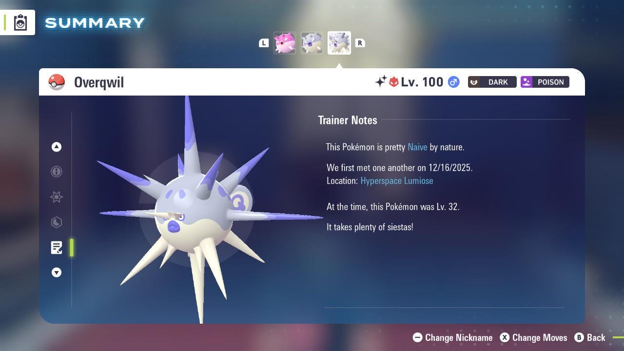 Shiny Alpha Overqwil Pokémon Legends ZA 6IV Competitive Battle Ready - Pokémon Legends: Z-A digital Pokémon trade image 4