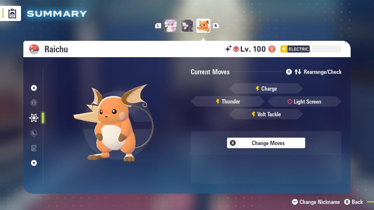 Shiny Alpha Raichu Pokémon Legends ZA 6IV Competitive Battle Ready - Pokémon Legends: Z-A digital Pokémon trade image 4