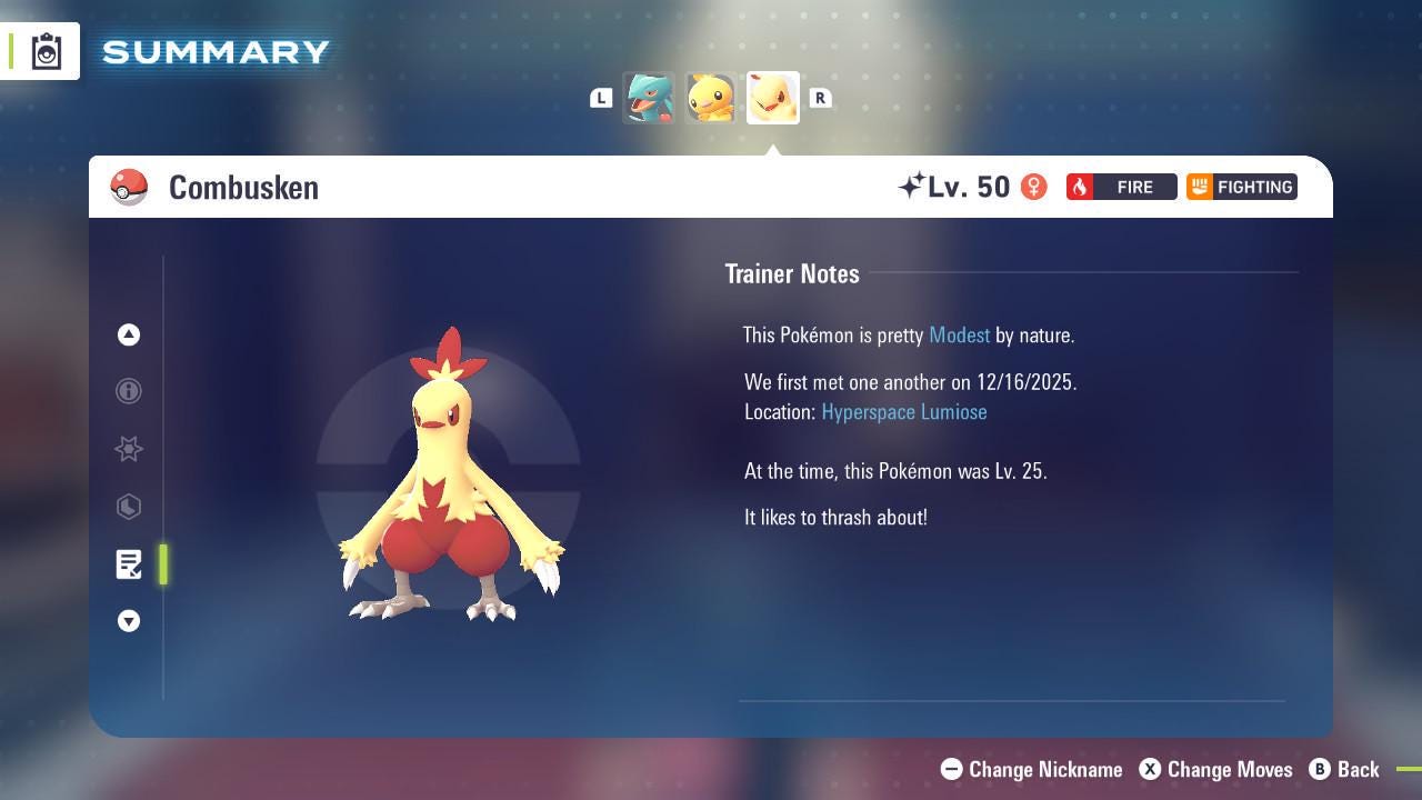 Shiny Combusken Pokemon Legends ZA Mega Dimension DLC 6IV Competitive Battle Ready - Pokémon Legends: Z-A digital Pokémon