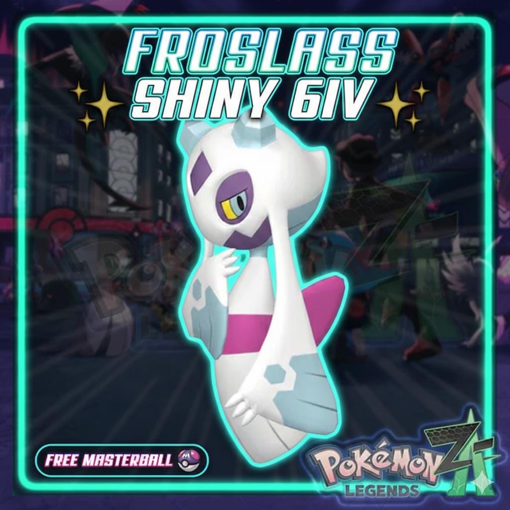 Shiny FROSLASS Pokémon Legends ZA 6IV Competitive Battle Ready