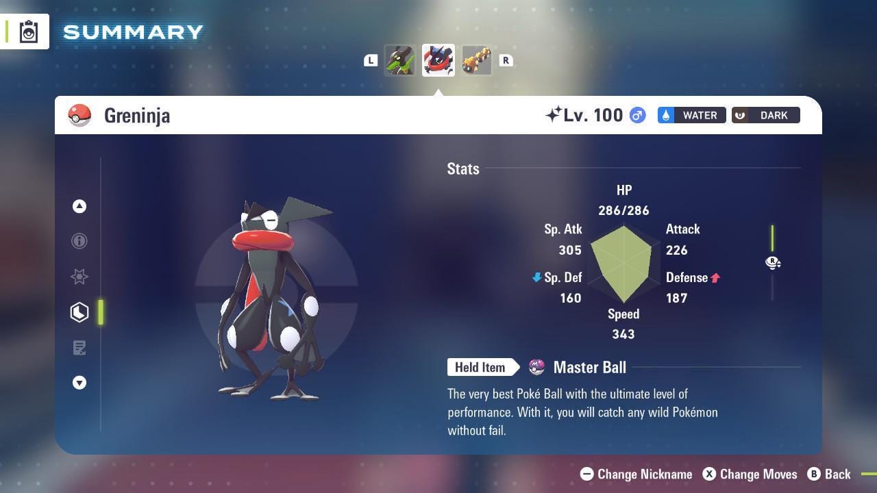 Shiny GRENINJA Pokémon Legends ZA 6IV Competitive Battle Ready - Pokémon Legends: Z-A digital Pokémon trade image 2