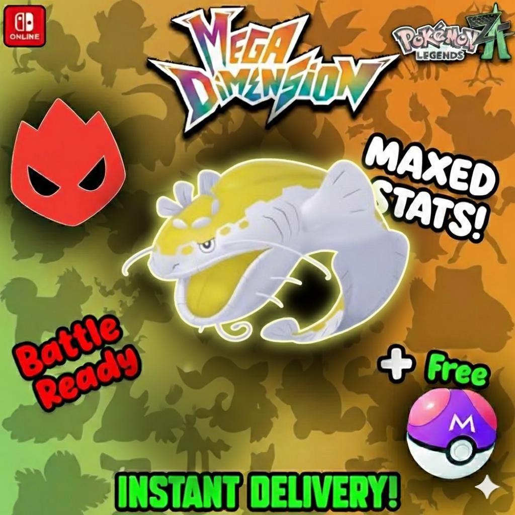 Shiny Alpha Dondozo Pokemon Legends Za Mega Dimension DLC 6IV Competitive Battle - Pokémon Legends: Z-A digital Pokémon trade