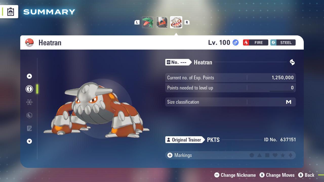 Non Shiny 6IV Heatran Pokemon Legends Za Mega Dimension DLC 6IV Competitive Battle - Pokémon Legends: Z-A digital Pokémon