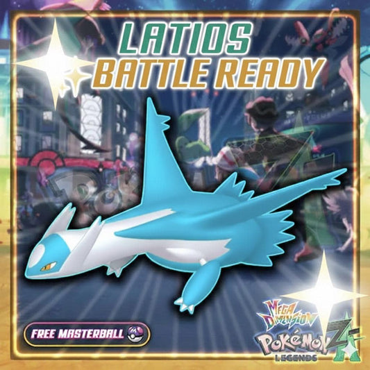 Non Shiny 6IV Latios Pokemon Legends Za Mega Dimension DLC 6IV Competitive Battle - Pokémon Legends: Z-A digital Pokémon