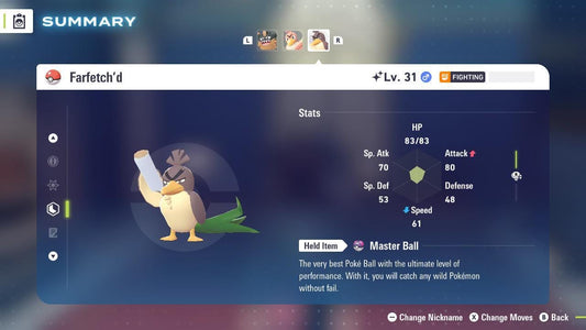 Shiny Galarian Farfetch #39;d Pokémon Legends ZA 6IV Competitive Battle Ready - Pokémon Legends: Z-A digital Pokémon trade by