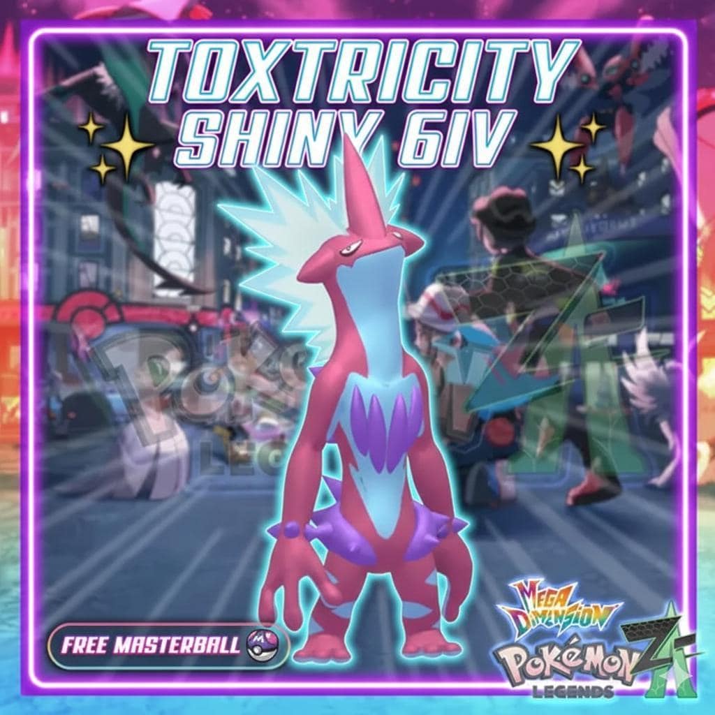 Shiny Low Key Form Toxtricity Pokémon Legends ZA 6IV Competitive Battle Ready - Pokémon Legends: Z-A digital Pokémon trade by