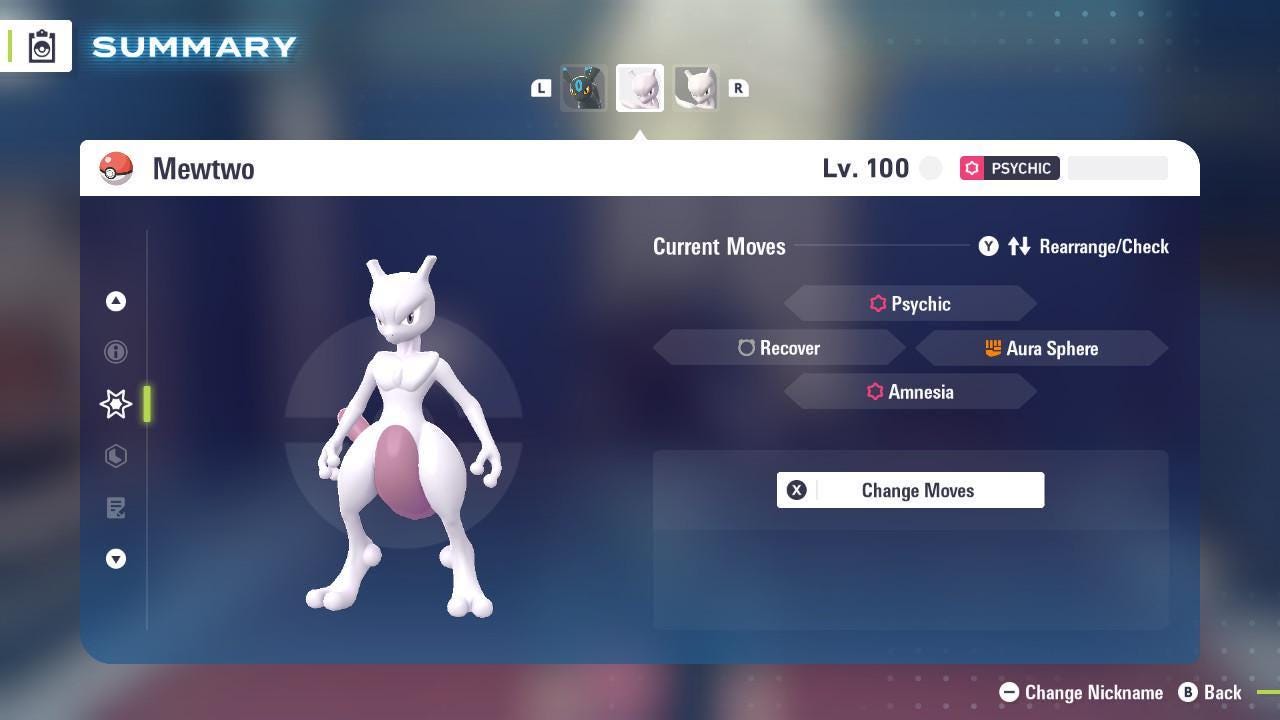 Pokemon ZA Non Shiny 6IV Mystery Gift MEWTWO Pokémon Legends ZA 6IV Competitive - Pokémon Legends: Z-A digital Pokémon trade