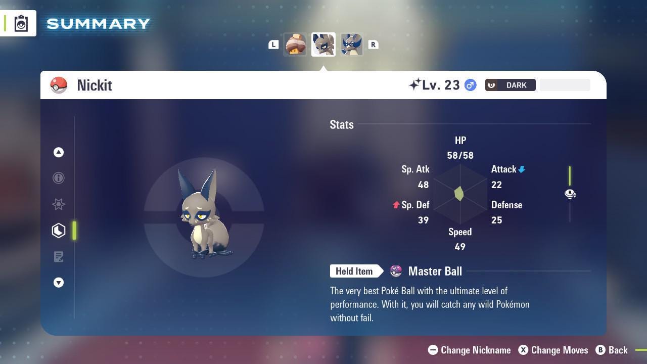 Shiny Nickit Pokemon Legends ZA Mega Dimension DLC 6IV Competitive Battle Ready - Pokémon Legends: Z-A digital Pokémon trade