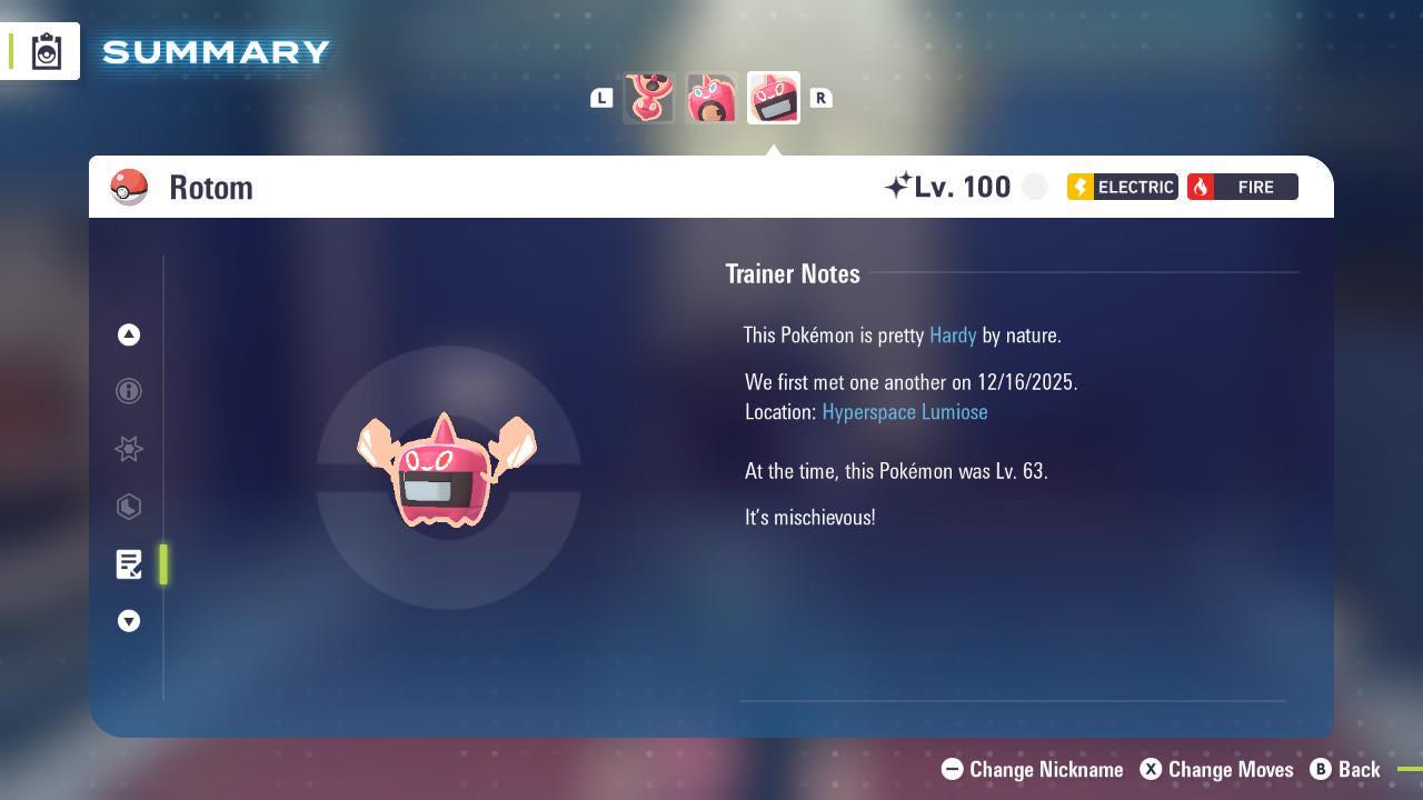 Shiny Heat Form Rotom 6IV Competitive Battle Ready - Pokémon Legends: Z-A digital Pokémon trade image 4