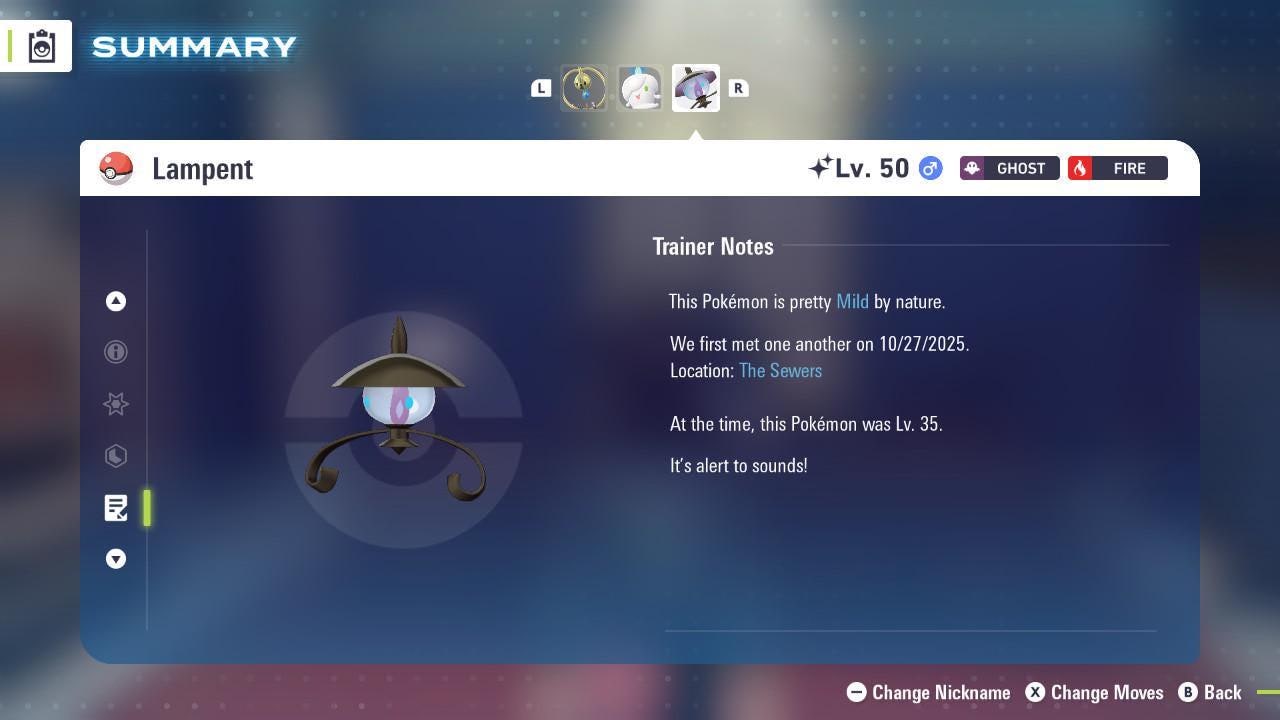 Shiny LAMPENT Pokémon Legends ZA 6IV Competitive Battle Ready - Pokémon Legends: Z-A digital Pokémon trade image 4