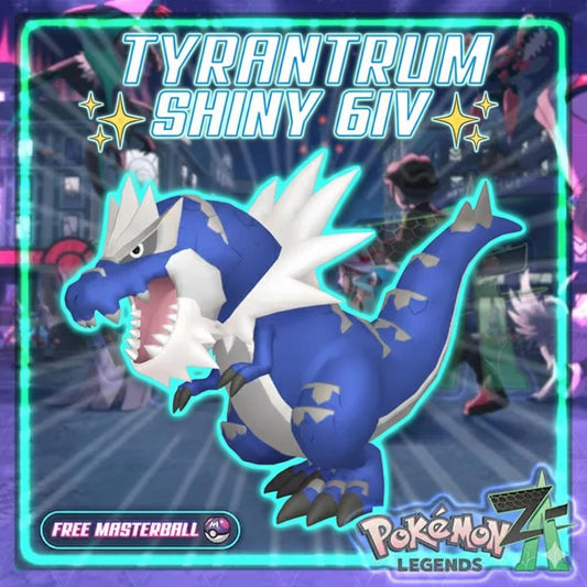 Shiny TYRANTRUM Pokémon Legends ZA 6IV Competitive Battle Ready - Pokémon Legends: Z-A digital Pokémon trade by