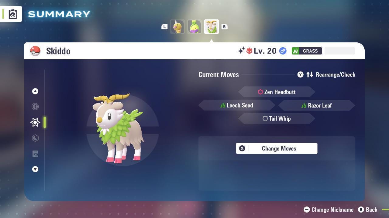 Shiny Alpha Skiddo Pokémon Legends ZA 6IV Competitive Battle Ready - Pokémon Legends: Z-A digital Pokémon trade image 3