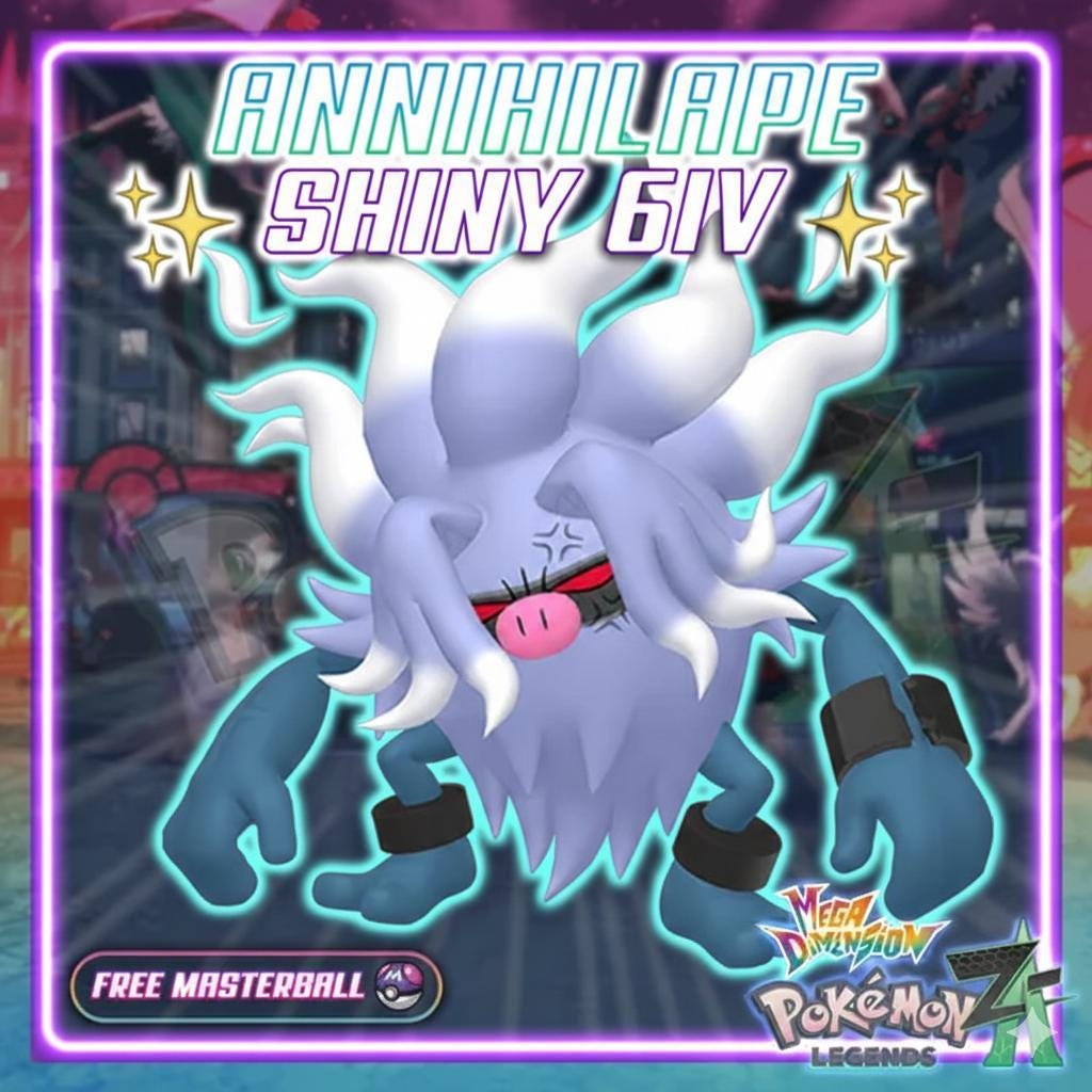 Shiny Annihilape Pokemon Legends ZA Mega Dimension DLC 6IV Competitive Battle - Pokémon Legends: Z-A digital Pokémon trade by
