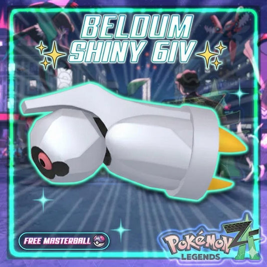 Shiny BELDUM Pokémon Legends ZA 6IV Competitive Battle Ready - Pokémon Legends: Z-A digital Pokémon trade by PokeTradingShop