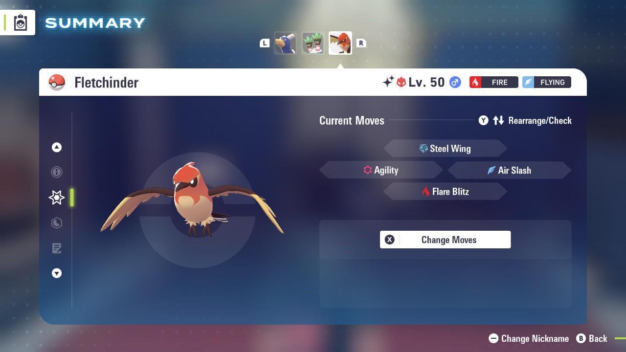 Shiny Alpha Fletchinder Pokémon Legends ZA 6IV Competitive Battle Ready - Pokémon Legends: Z-A digital Pokémon trade image 3