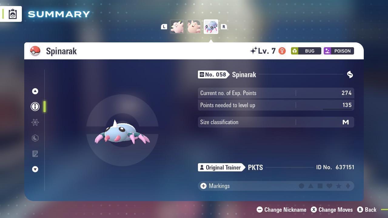Shiny SPINARAK Pokémon Legends ZA 6IV Competitive Battle Ready - Pokémon Legends: Z-A digital Pokémon trade image 2