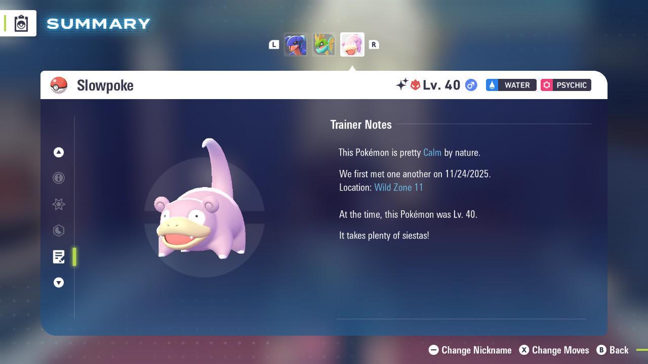 Shiny Alpha Slowpoke Pokémon Legends ZA 6IV Competitive Battle Ready - Pokémon Legends: Z-A digital Pokémon trade image 4