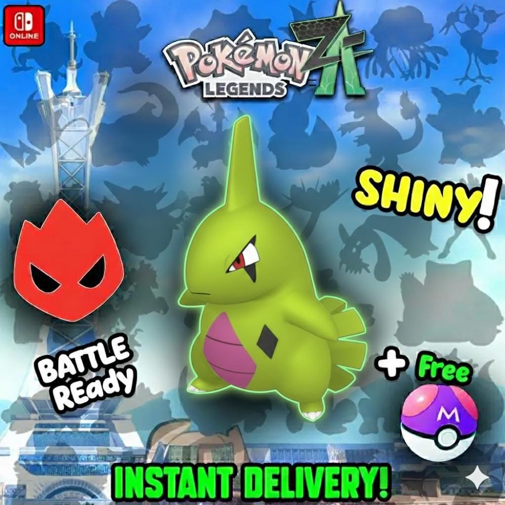 Shiny Alpha Larvitar Pokémon Legends ZA 6IV Competitive Battle Ready - Pokémon Legends: Z-A digital Pokémon trade by
