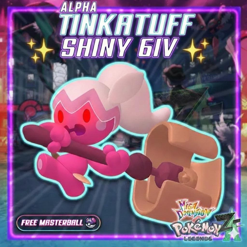 Shiny Alpha Tinkatuff Pokémon Legends ZA 6IV Competitive Battle Ready - Pokémon Legends: Z-A digital Pokémon trade by