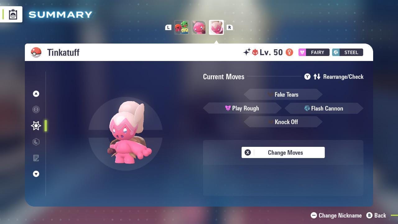 Shiny Alpha Tinkatuff Pokémon Legends ZA 6IV Competitive Battle Ready - Pokémon Legends: Z-A digital Pokémon trade image 4