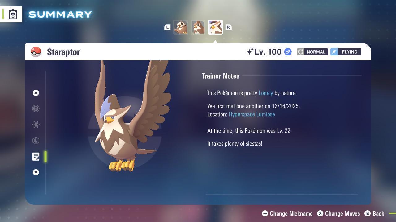 Shiny Staraptor Pokemon Legends ZA Mega Dimension DLC 6IV Competitive Battle Ready - Pokémon Legends: Z-A digital Pokémon