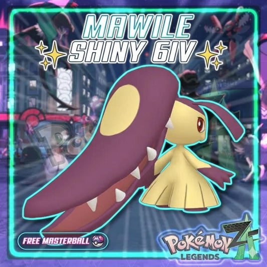 Shiny MAWILE Pokémon Legends ZA 6IV Competitive Battle Ready - Pokémon Legends: Z-A digital Pokémon trade by PokeTradingShop