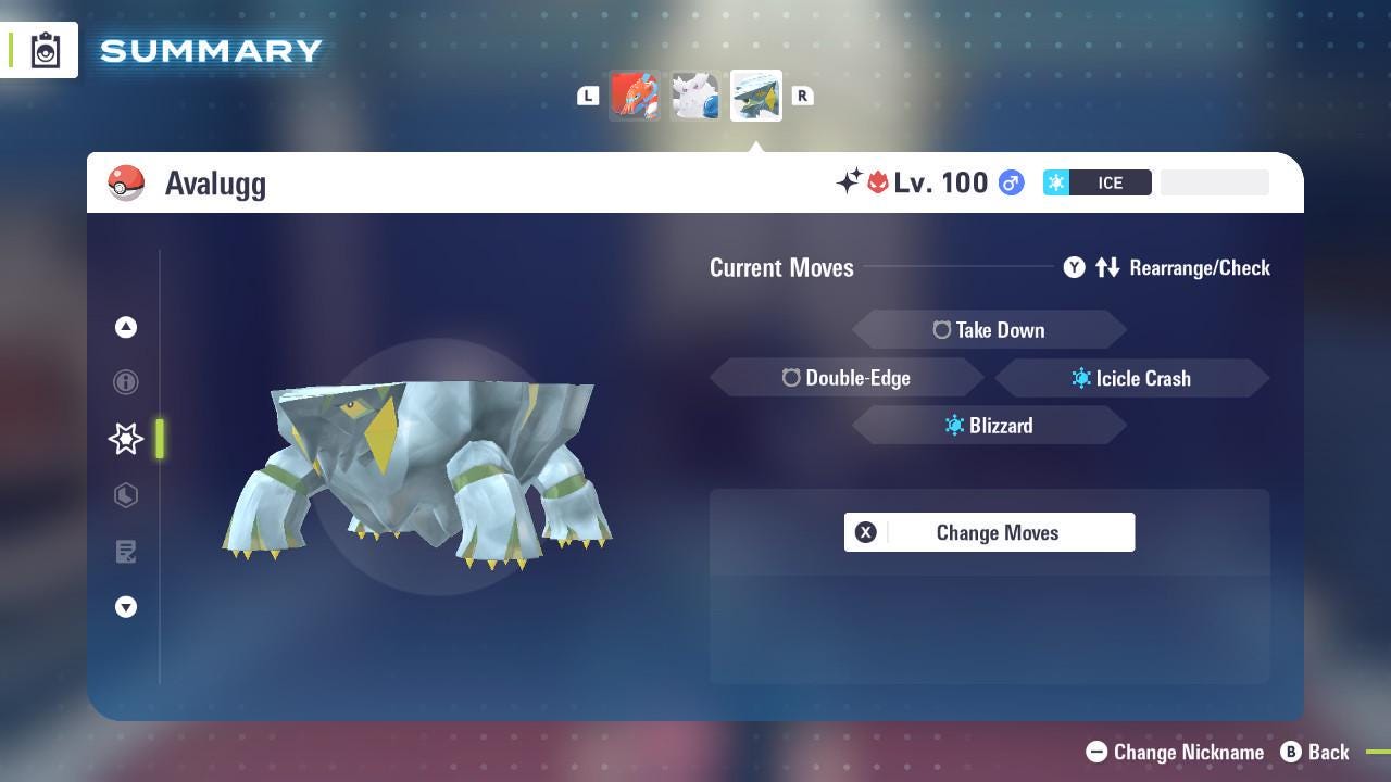 Shiny Alpha Avalugg Pokémon Legends ZA 6IV Competitive Battle Ready - Pokémon Legends: Z-A digital Pokémon trade image 3