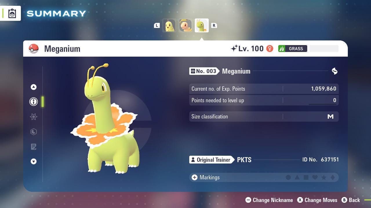Shiny MEGANIUM Pokémon Legends ZA 6IV Competitive Battle Ready - Pokémon Legends: Z-A digital Pokémon trade image 3