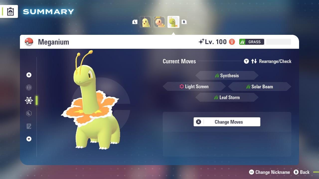 Shiny MEGANIUM Pokémon Legends ZA 6IV Competitive Battle Ready - Pokémon Legends: Z-A digital Pokémon trade image 4