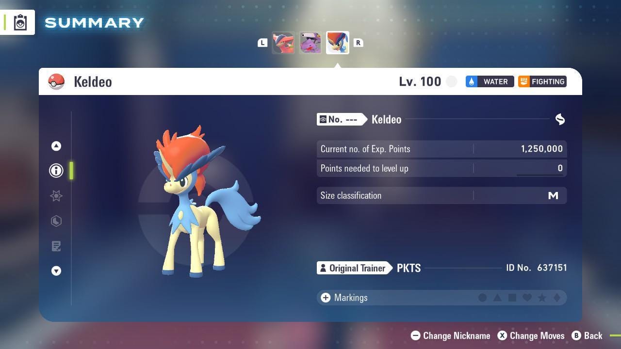 Non Shiny 6IV Keldeo Pokemon Legends Za Mega Dimension DLC 6IV Competitive Battle - Pokémon Legends: Z-A digital Pokémon