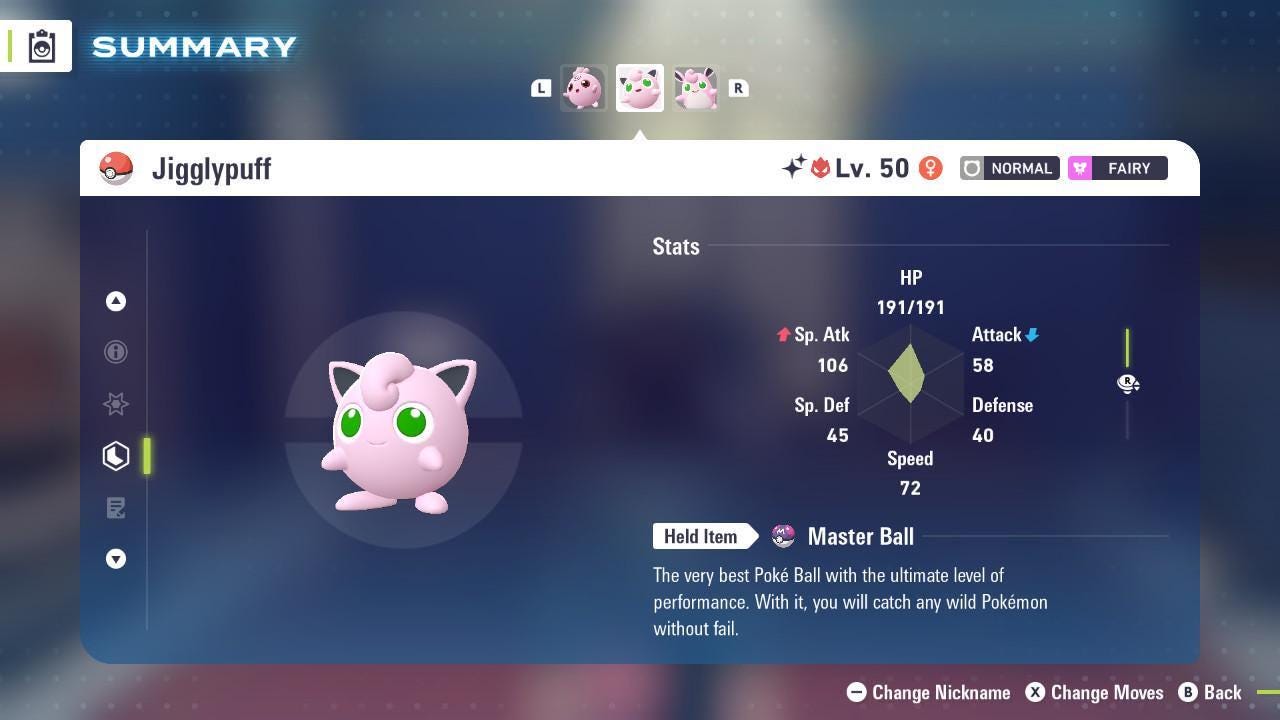 Shiny Alpha Jigglypuff Pokemon Legends Za Mega Dimension DLC 6IV Competitive - Pokémon Legends: Z-A digital Pokémon trade by