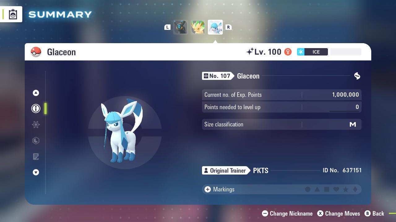 Shiny GLACEON Pokémon Legends ZA 6IV Competitive Battle Ready - Pokémon Legends: Z-A digital Pokémon trade image 3