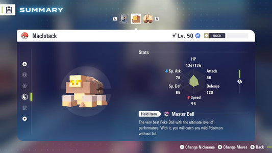 Shiny Naclstack Pokemon Legends ZA Mega Dimension DLC 6IV Competitive Battle Ready - Pokémon Legends: Z-A digital Pokémon