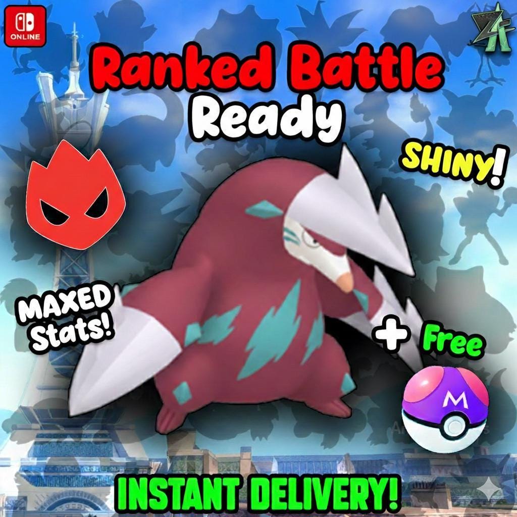 Shiny Alpha Excadrill Pokémon Legends ZA 6IV Competitive Battle Ready - Pokémon Legends: Z-A digital Pokémon trade by