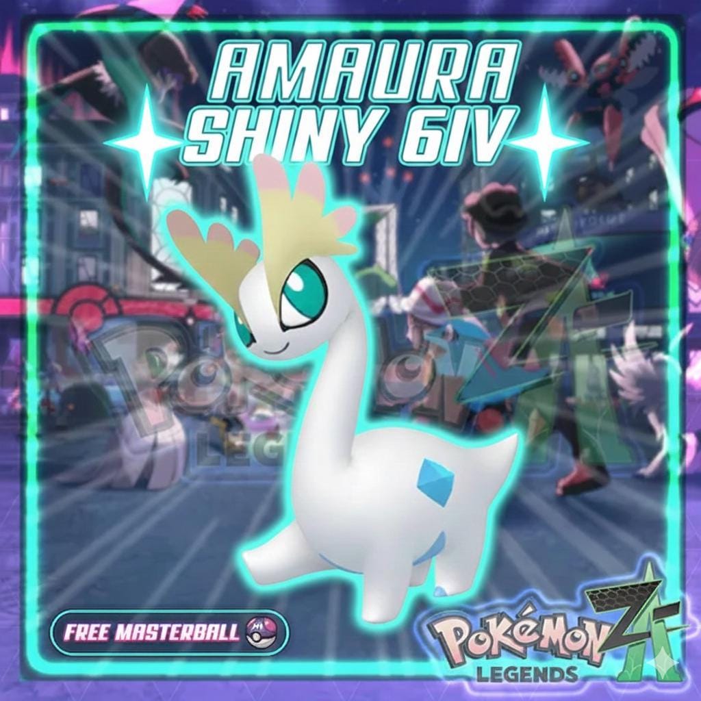 Shiny AMAURA Pokémon Legends ZA 6IV Competitive Battle Ready - Pokémon Legends: Z-A digital Pokémon trade by PokeTradingShop