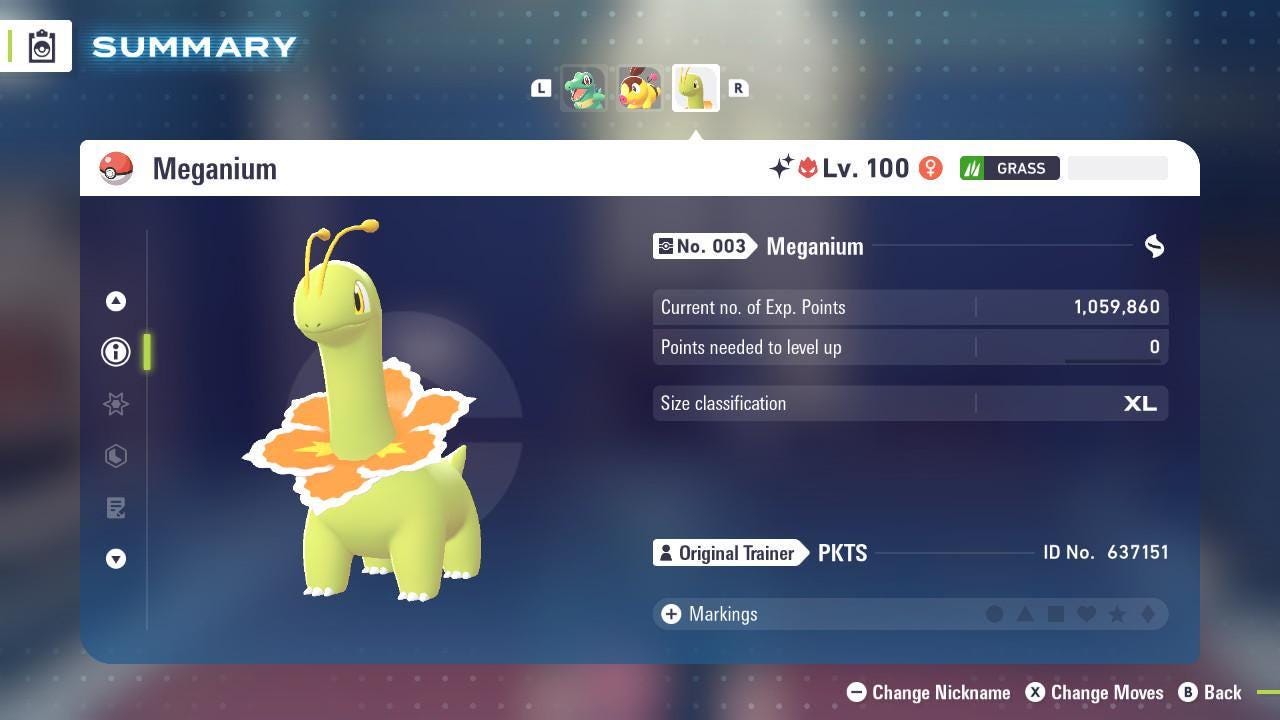 Shiny Alpha Meganium Pokémon Legends ZA 6IV Competitive Battle Ready - Pokémon Legends: Z-A digital Pokémon trade image 3